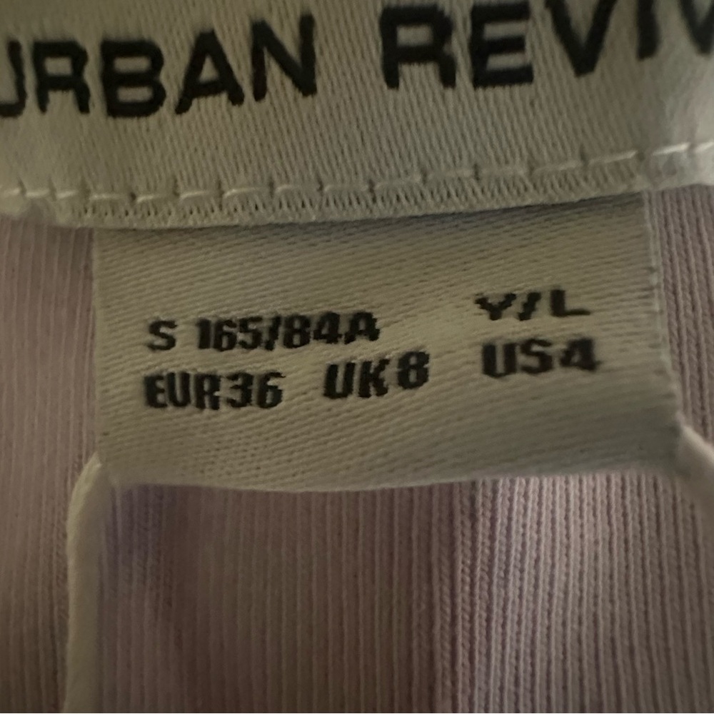 Urban Revivo Lilac and white Long Sleeve Women's Top size 4 - Picture 4 of 16
